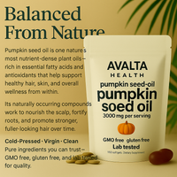 Alvalta Health Pumpkin Seed Oil + Saw Palmetto Softgels – 1000 mg
