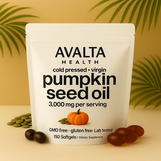 Alvalta Health Pumpkin Seed Oil + Saw Palmetto Softgels – 1000 mg
